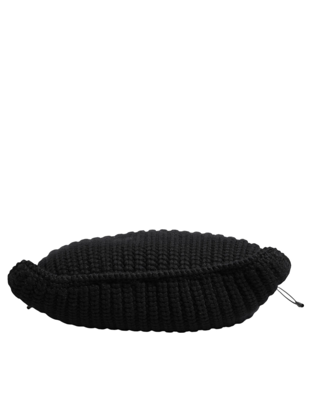 Dolce & Gabbana Schwarz Kaschmir gestrickt Leder Schulter Frauen Borse Tasche