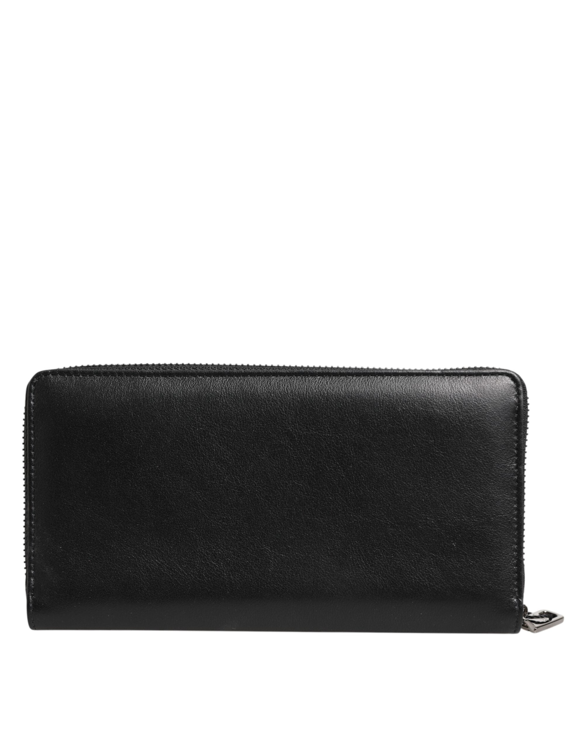 Dolce & Gabbana Black Blue Exotic Leather Men's Continental Clutch Wallet