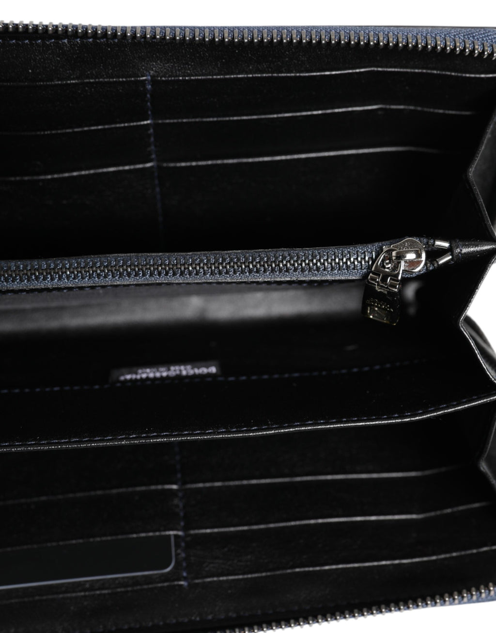 Dolce & Gabbana Black Blue Exotic Leather Men's Continental Clutch Wallet