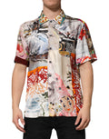 Dolce & Gabbana Multicolor Shell Print Hawaiian Casual Shirt