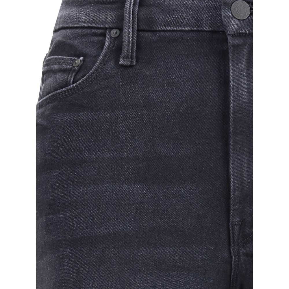 Mother Denim Schwarze Baumwolljeans Denim