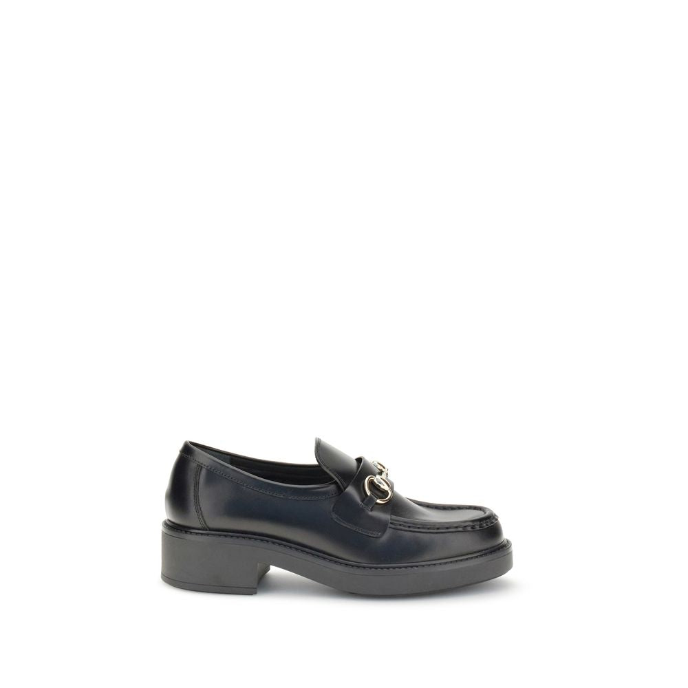 Gucci Schwarze "Bos Taurus" Kalbsleder Loafer zum Hineinschlüpfen