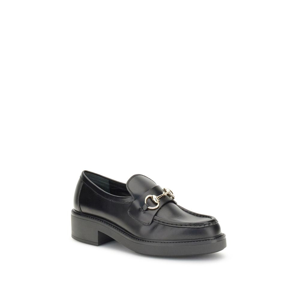Gucci Schwarze "Bos Taurus" Kalbsleder Loafer zum Hineinschlüpfen