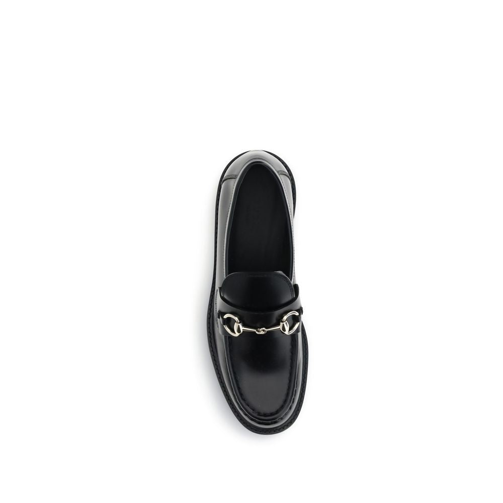 Gucci Schwarze "Bos Taurus" Kalbsleder Loafer zum Hineinschlüpfen