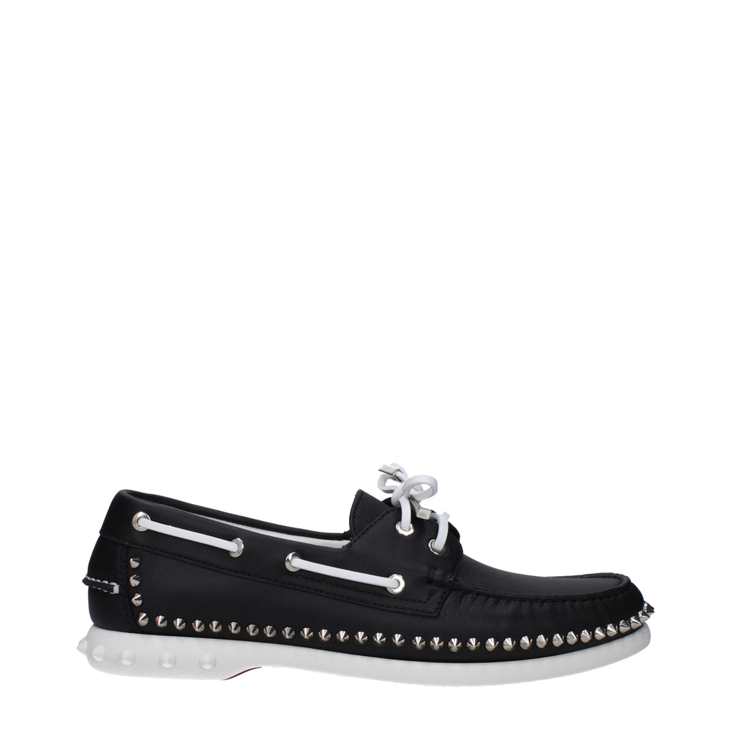 Christian Louboutin Black Leather Loafers
