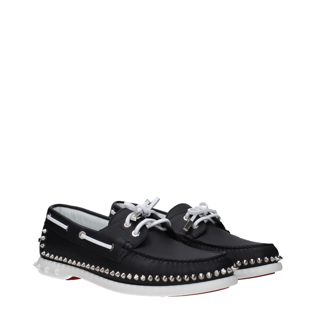 Christian Louboutin Black Leather Loafers
