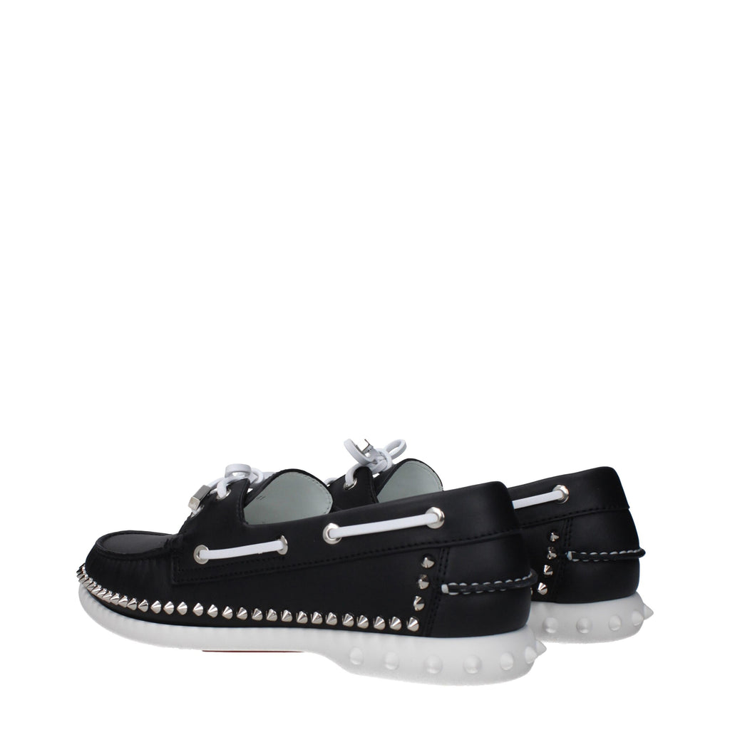 Christian Louboutin Black Leather Loafers