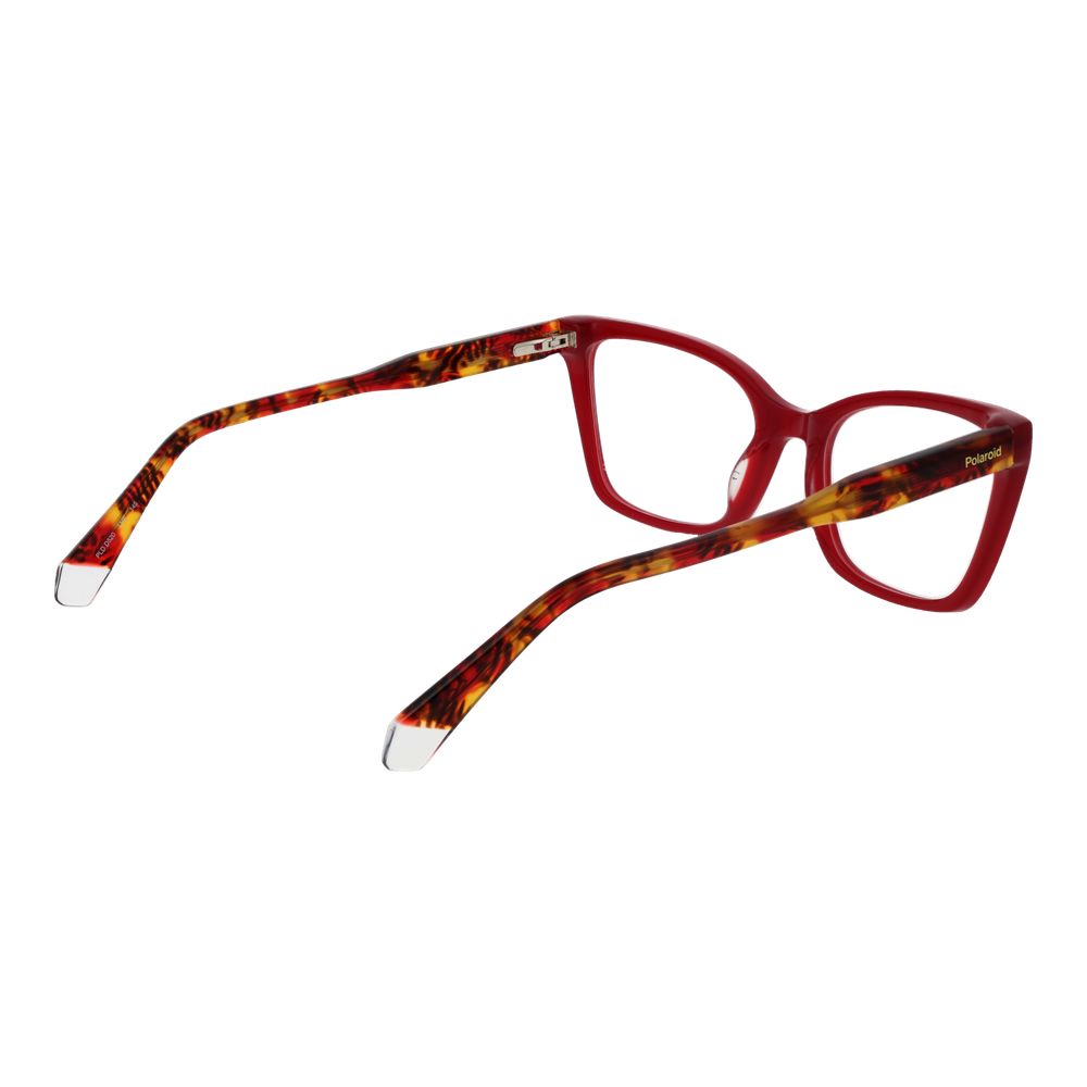 Polaroid Brille aus Burgunderrotem Acetat (Gestell)