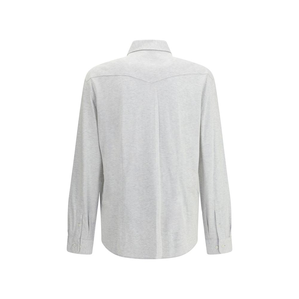 Brunello Cucinelli Grey Cotton Shirt