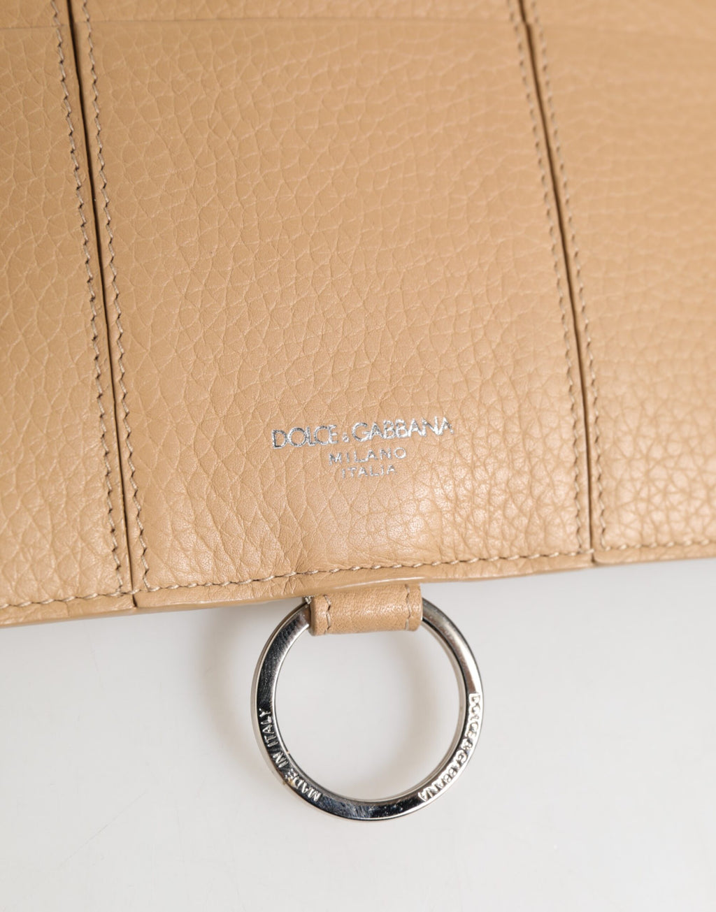 Dolce & Gabbana Beige Calfskin Large Crossbody Cardholder Wallet