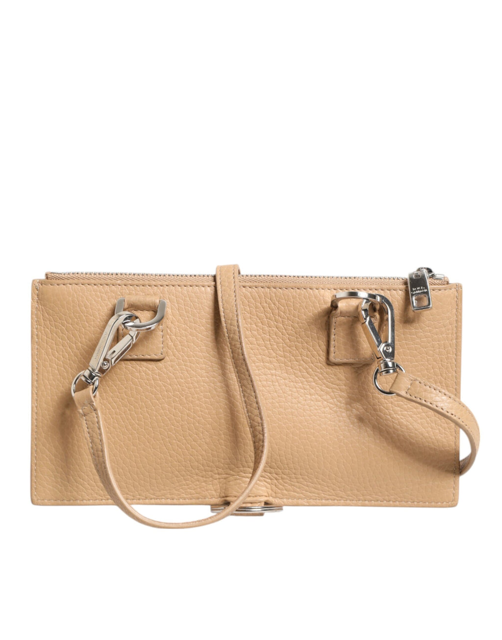 Dolce & Gabbana Beige Calfskin Large Crossbody Cardholder Wallet