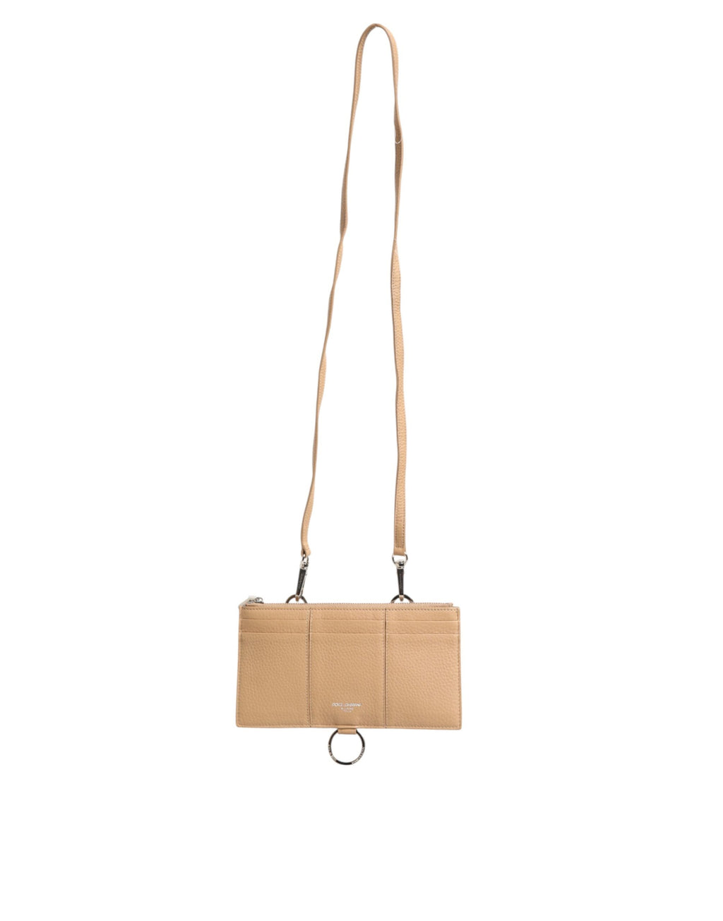 Dolce & Gabbana Beige Calfskin Large Crossbody Cardholder Wallet