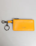 Dolce & Gabbana Gelb Orange Leder Kreditkarte Schlüsselhalter Clip auf Brieftasche