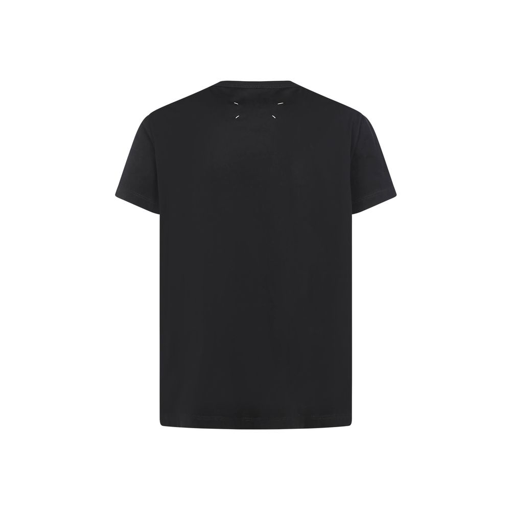 Maison Margiela Schwarzes Baumwoll-T-Shirt