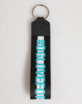 Dolce & Gabbana Mehrfarbiges Logo Polyester-Schlüsselanhänger mit Messing-Halter