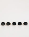 Dolce & Gabbana Silver-Tone Brass Lettering Set 5-Piece Adjustable Ring