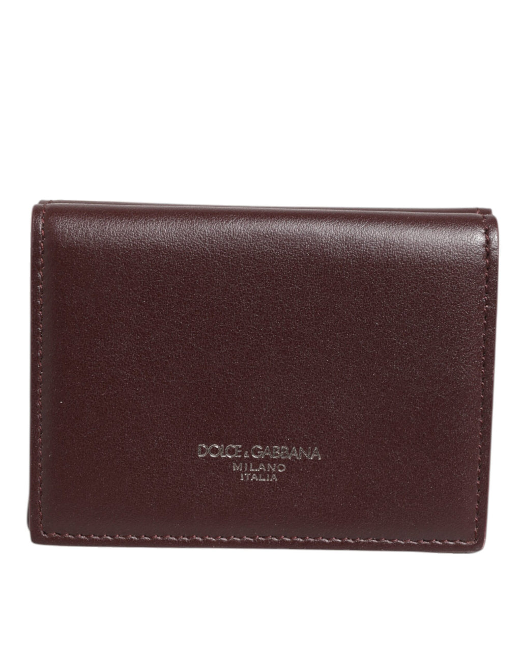 Dolce & Gabbana Leder mit Logo-Prägung Trifold Herren Karteninhaber Dunkelbraun