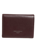 Dolce & Gabbana Leder mit Logo-Prägung Trifold Herren Karteninhaber Dunkelbraun
