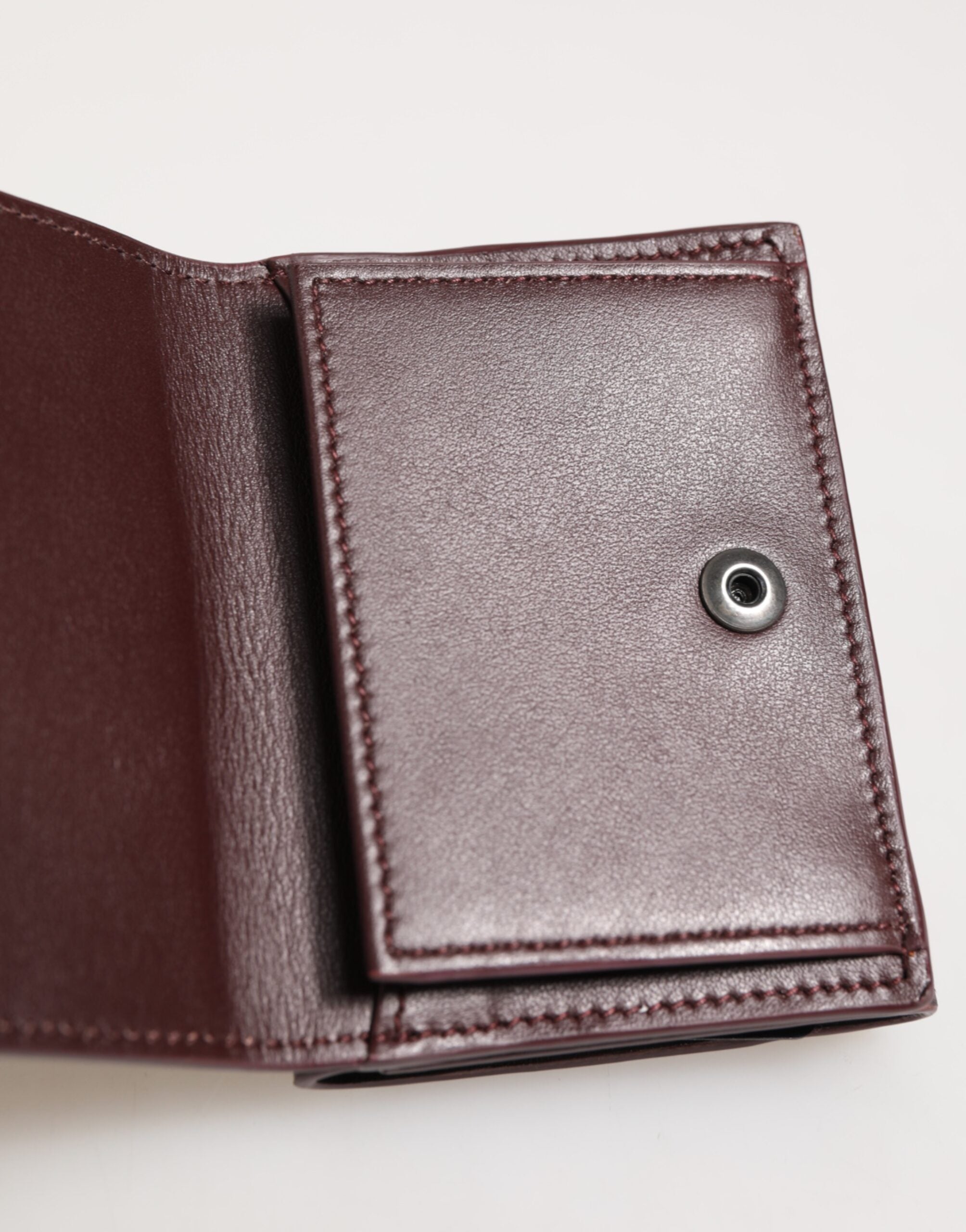 Dolce & Gabbana Leder mit Logo-Prägung Trifold Herren Karteninhaber Dunkelbraun