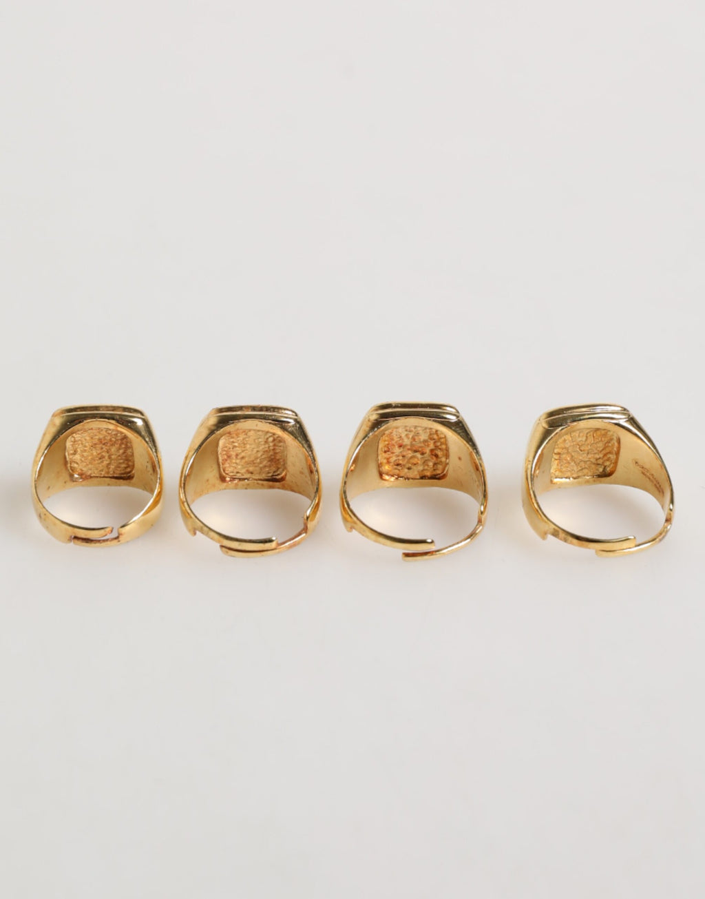 Dolce & Gabbana Gold-Tone Brass JAZZ Letter Set 4 Piece Adjustable Ring