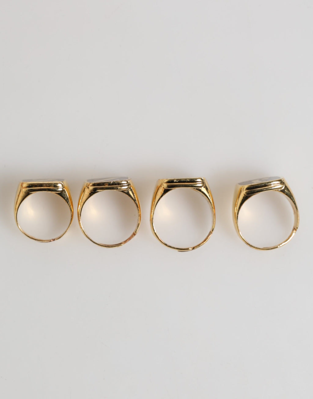 Dolce & Gabbana Gold-Tone Brass JAZZ Letter Set 4 Piece Adjustable Ring