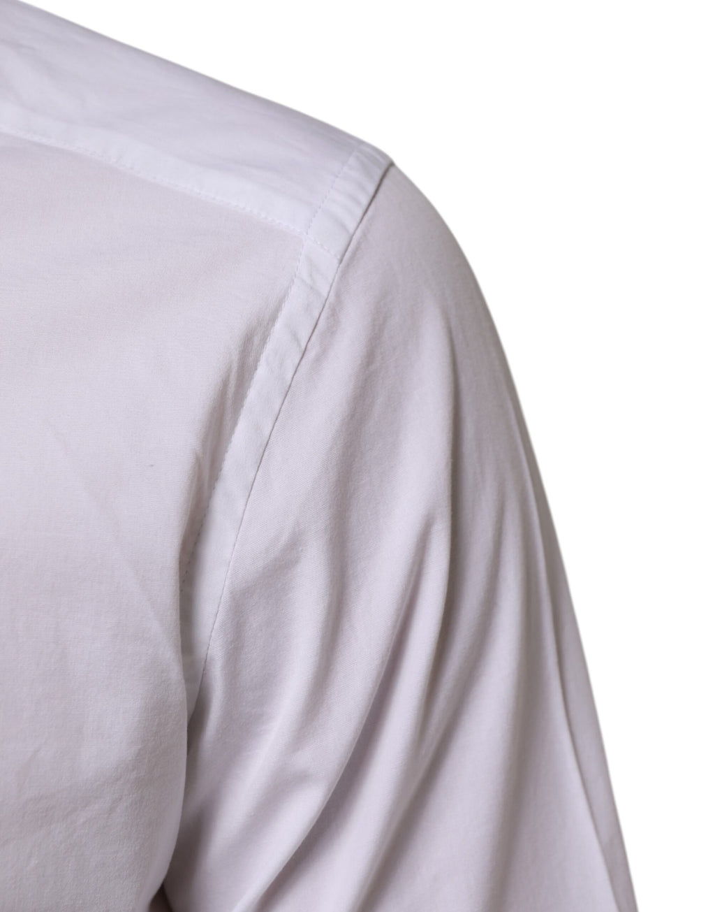 Dolce & Gabbana White Cotton GOLD Long Sleeve Formal Men's Shirt