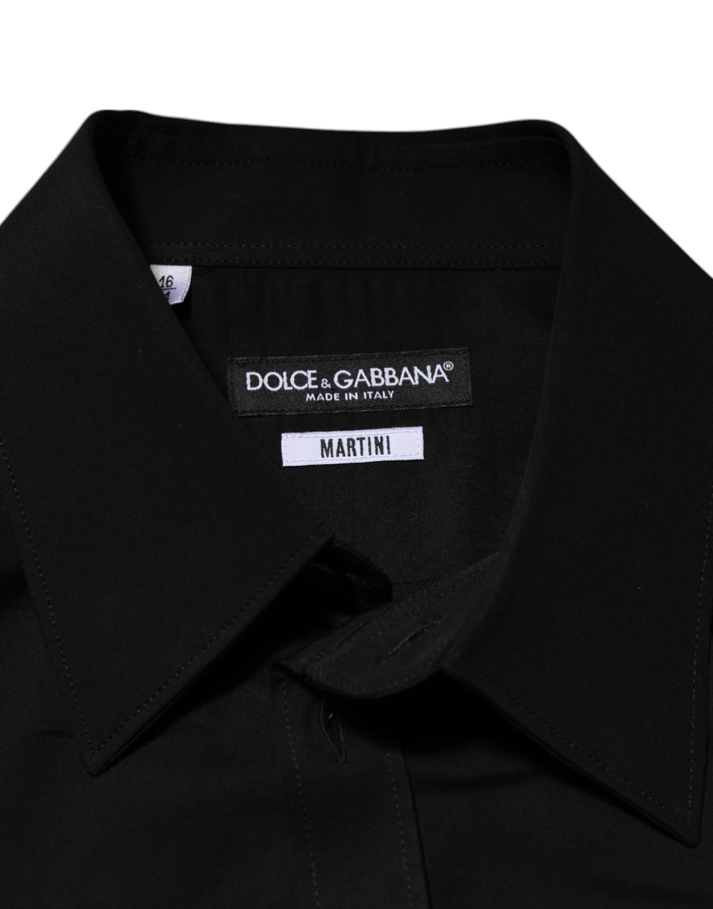 Dolce & Gabbana Black Viscose Long-Sleeved Formal Shirt