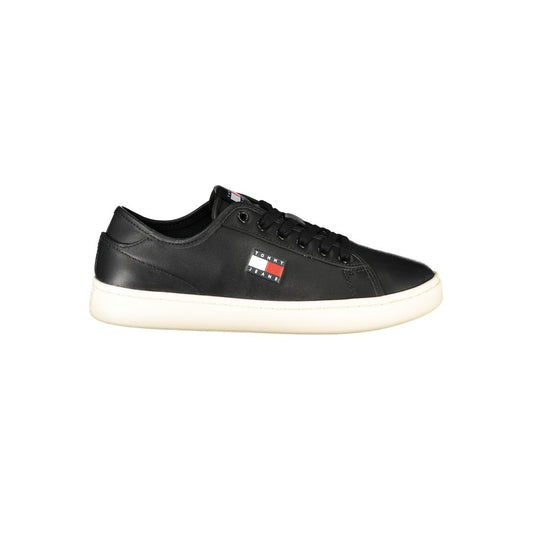Tommy Hilfiger Schwarzes Leder Damen Sneaker