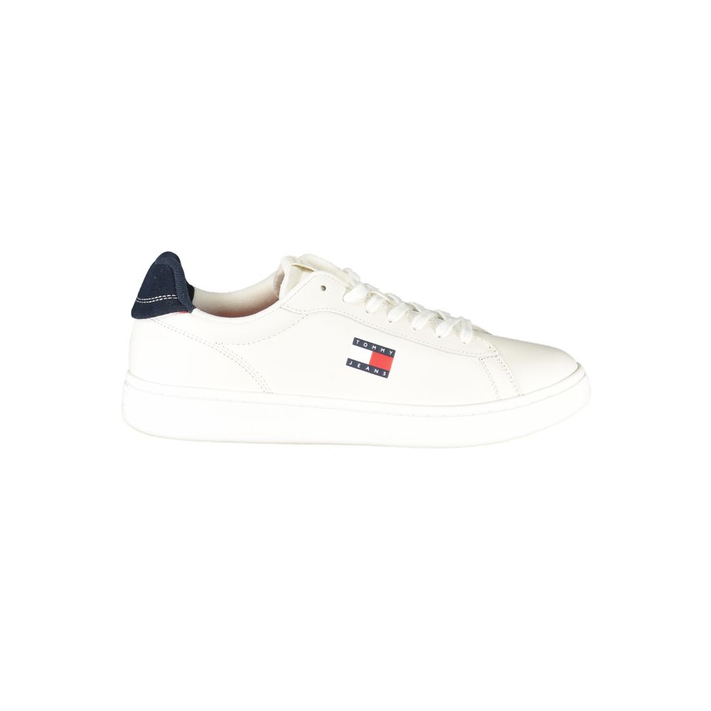 Tommy Hilfiger White Leather Men's Sneakers