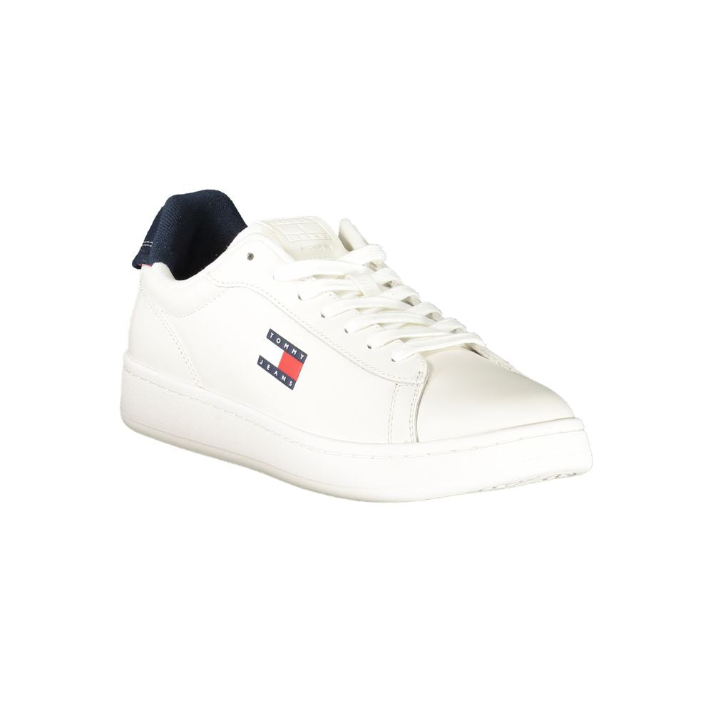Tommy Hilfiger White Leather Men's Sneakers