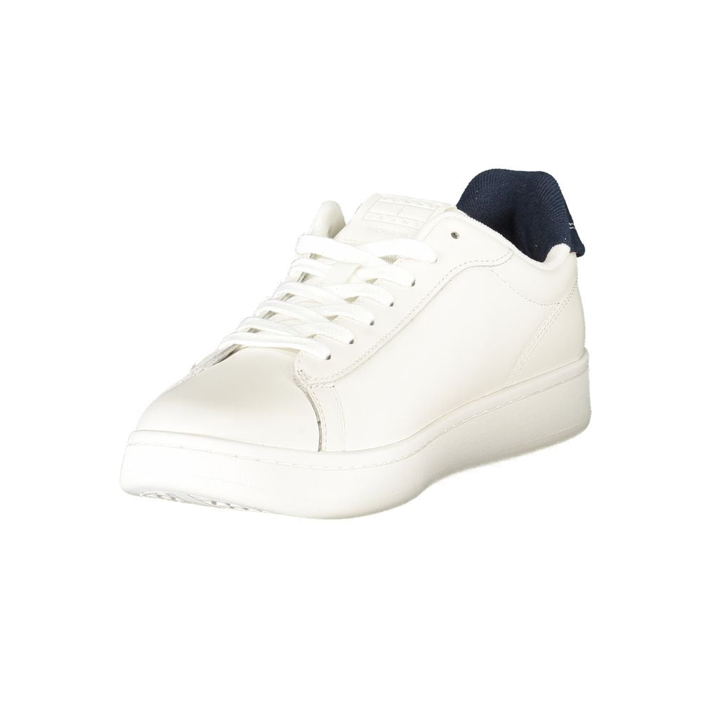 Tommy Hilfiger White Leather Men's Sneakers