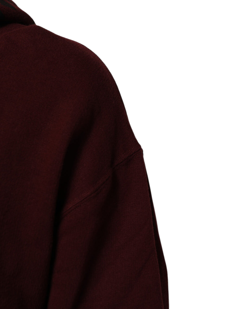 Dolce & Gabbana Burgundy Cotton Plaid Lined Men's Hoodie Pullover