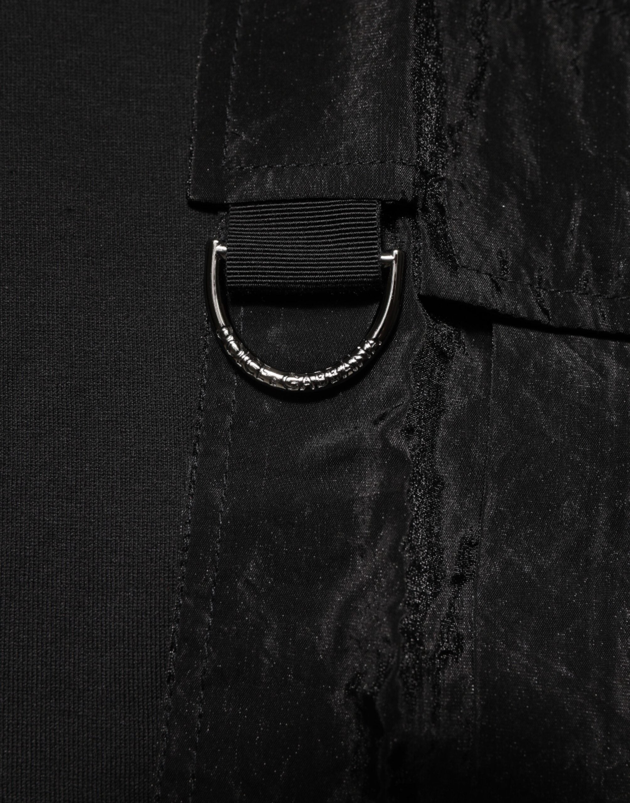 Dolce & Gabbana Black Cotton T-Shirt with Embroidered DG Logo on Pocket