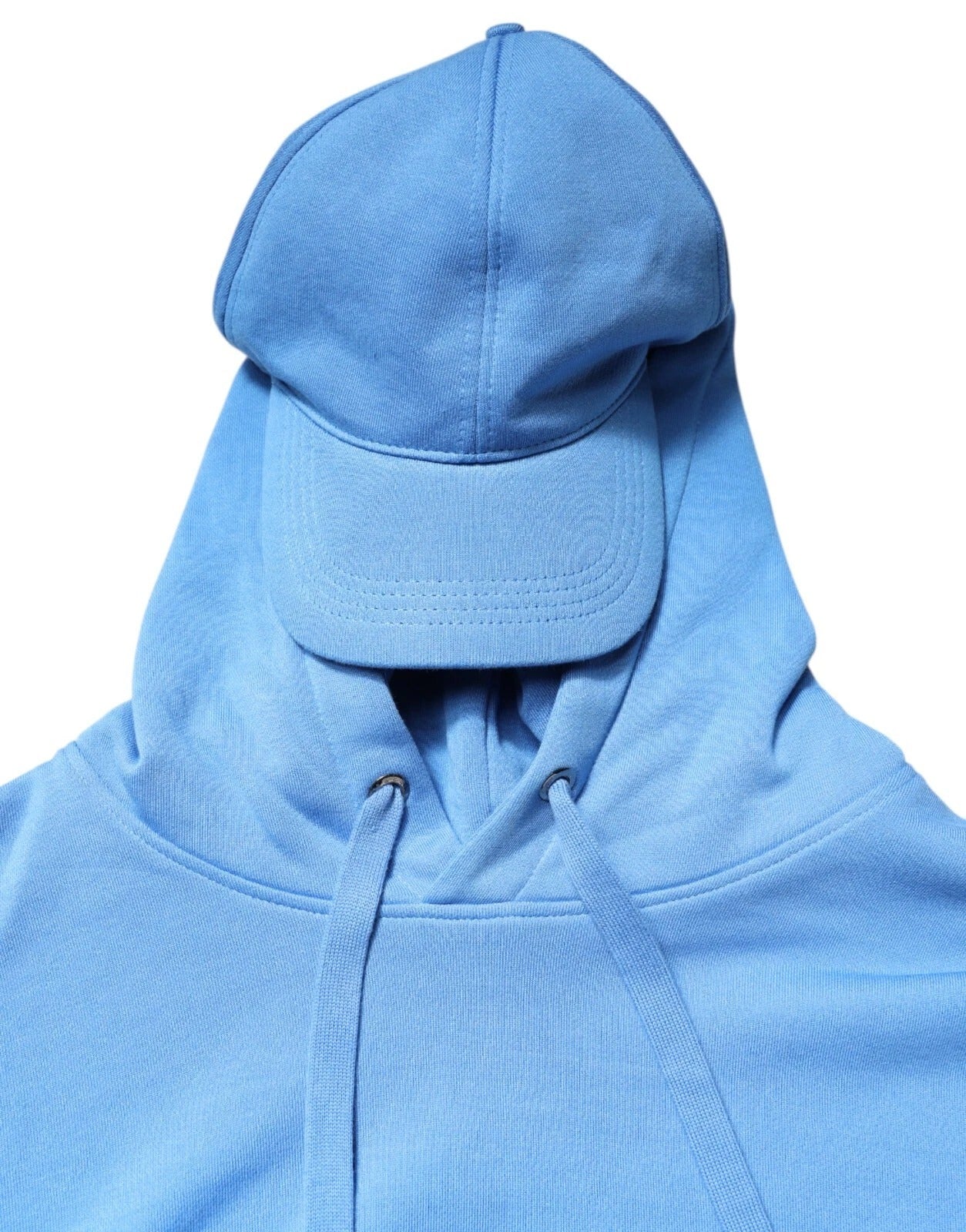 Dolce & Gabbana Blaue Baumwolle mit Kapuze Männer Sportswear Einheitsgröße Weste