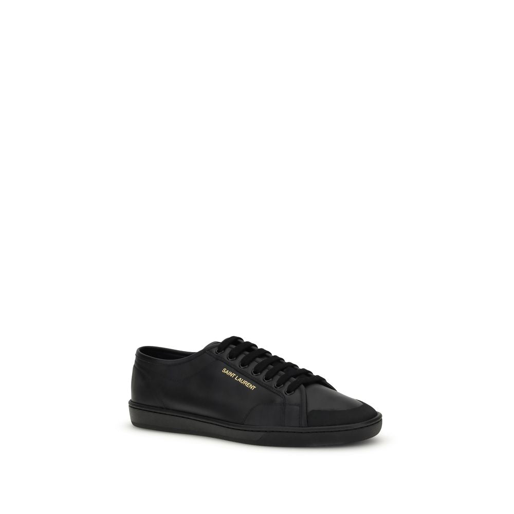 Saint Laurent Schwarze Bos Taurus Kalbsleder-Sneakers