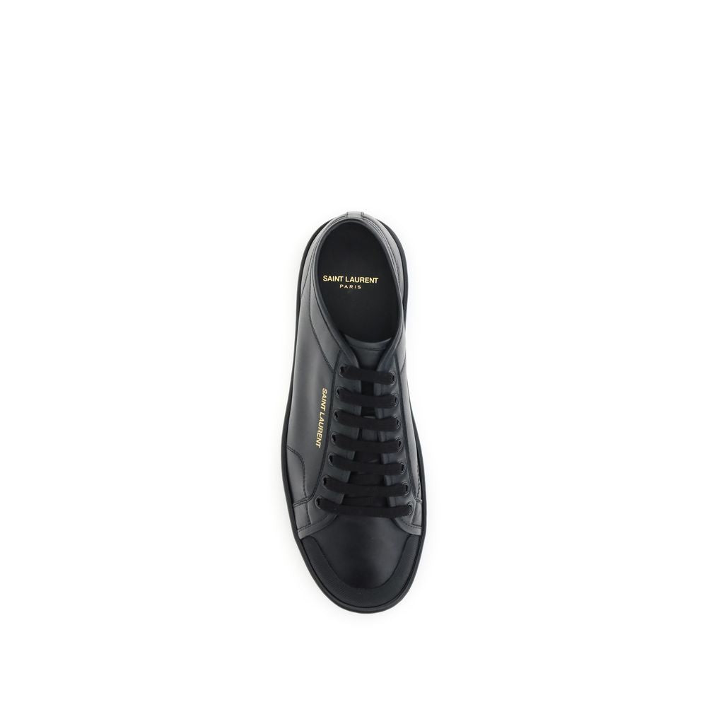 Saint Laurent Schwarze Bos Taurus Kalbsleder-Sneakers