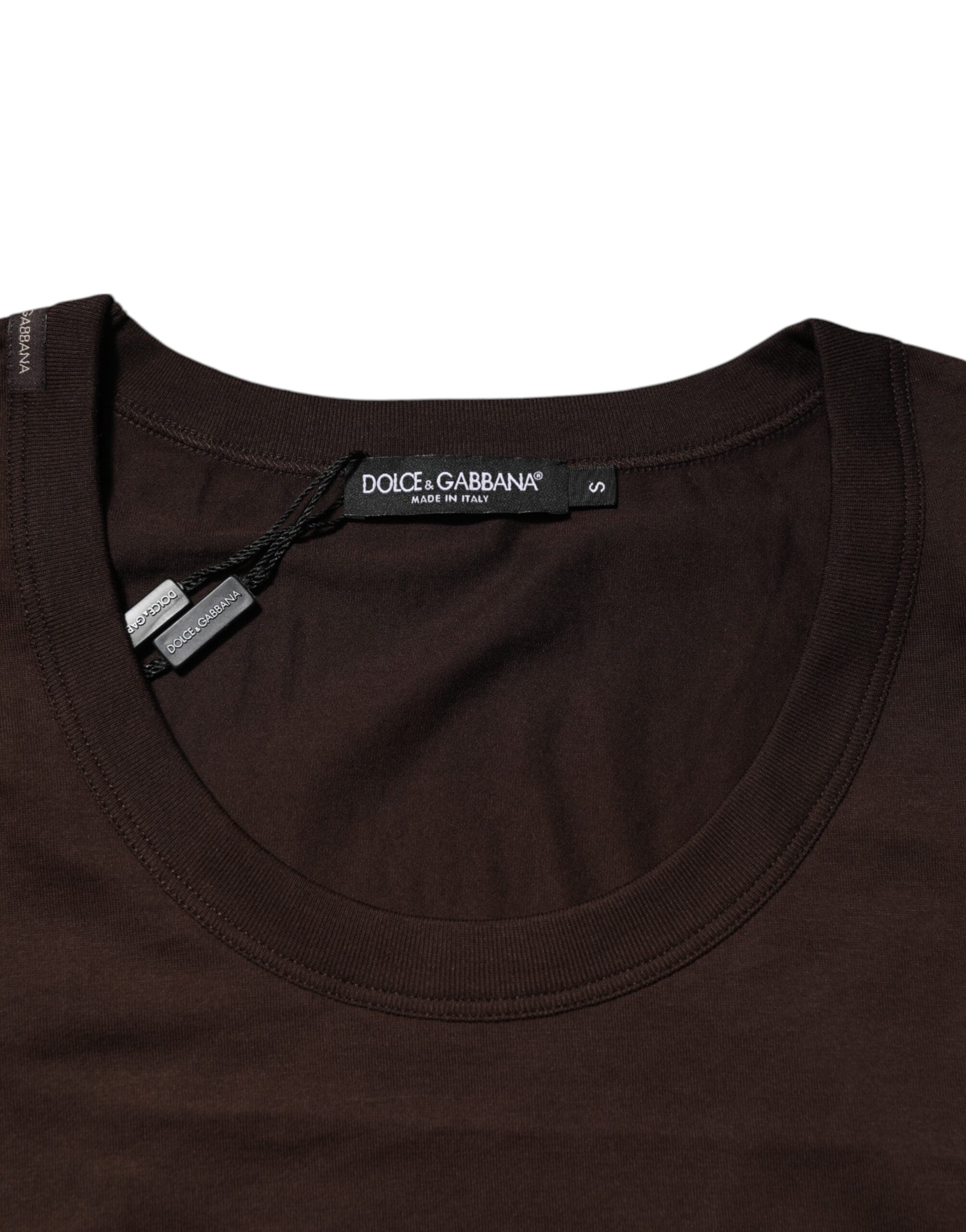 Dolce & Gabbana Brown Cotton Sleeveless Underwear Men's Tank Top