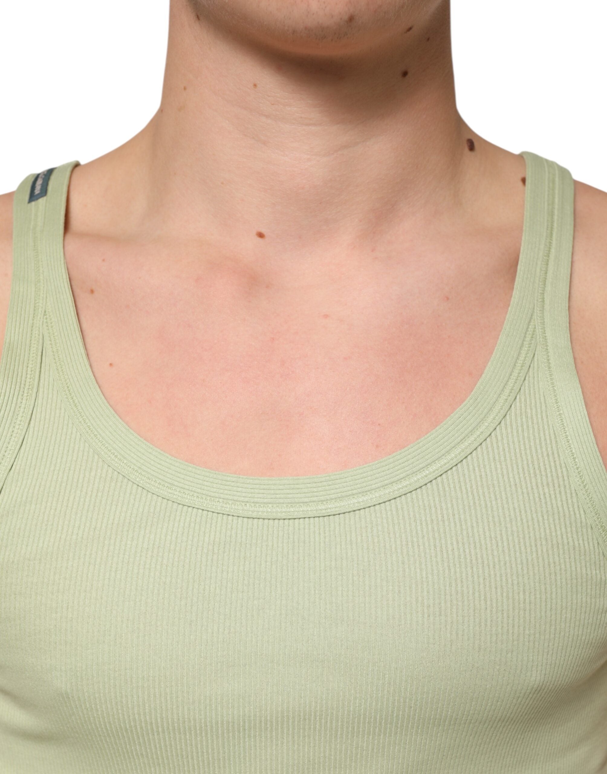 Dolce & Gabbana Hellgrünes Tank-T-Shirt ärmellos Männer Männer-T-Shirt