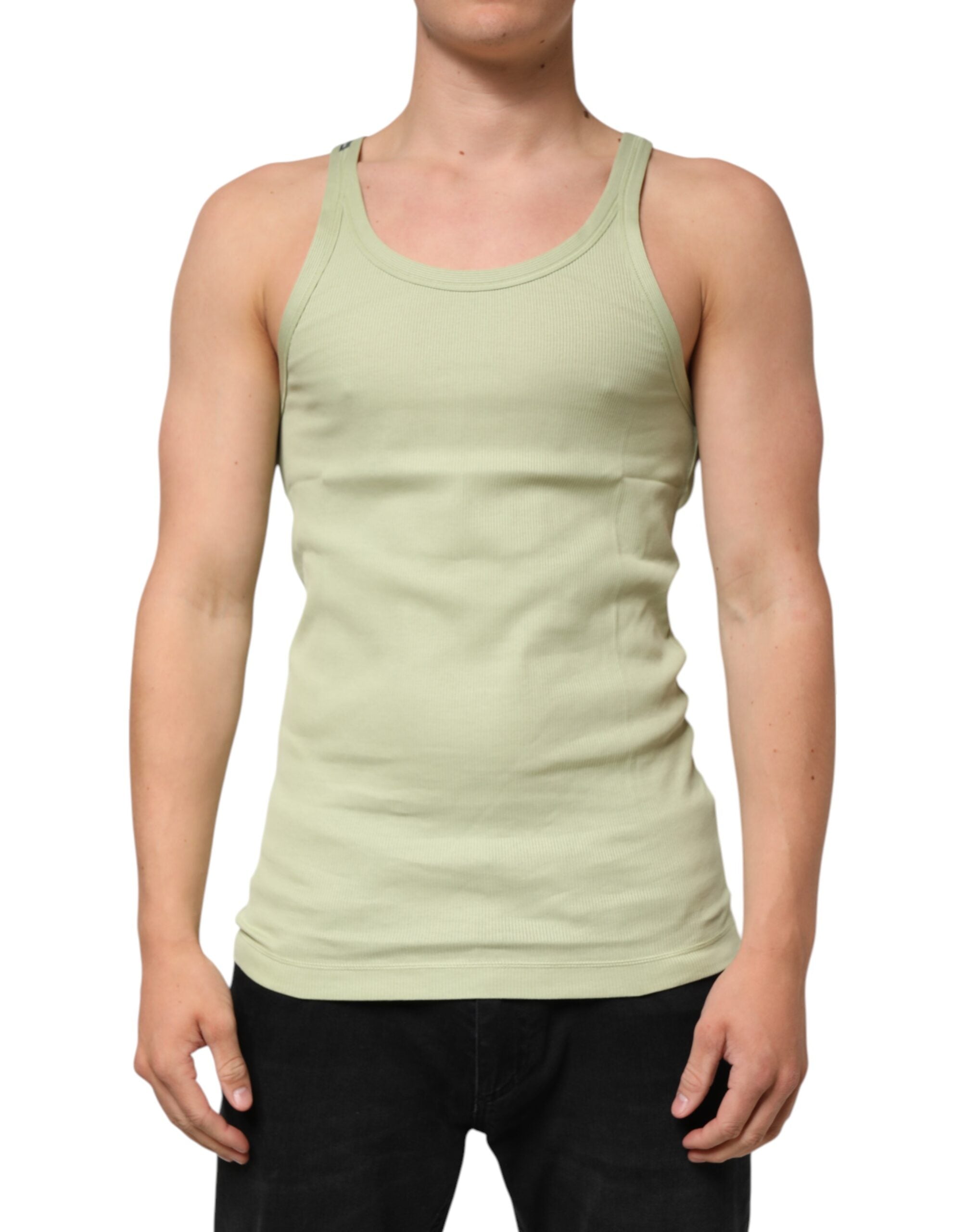 Dolce & Gabbana Hellgrünes Tank-T-Shirt ärmellos Männer Männer-T-Shirt