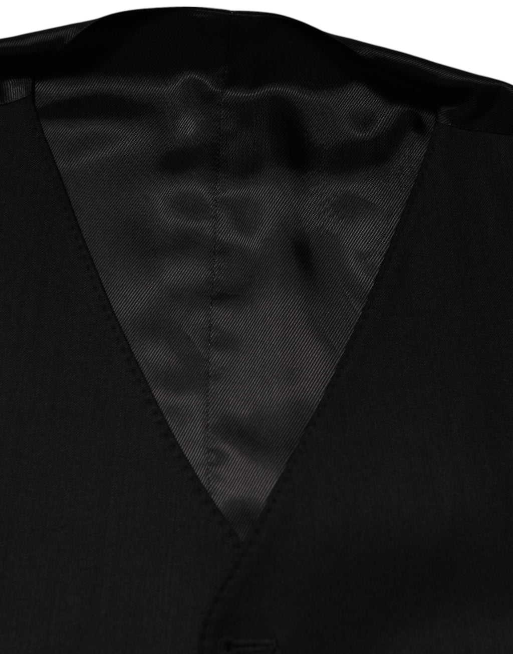 Dolce & Gabbana Schwarz Wolle Kleid Formal Männer Weste Weste