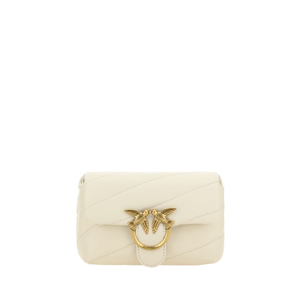 PINKO Weiße Bos Taurus Kalbsleder Schultertasche