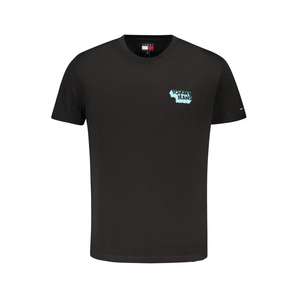 Tommy Hilfiger Schwarzes Baumwoll-T-Shirt für Herren