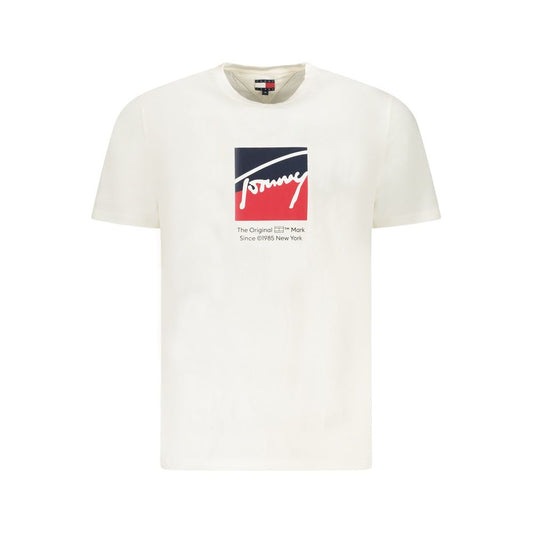 Tommy Hilfiger Weißes Baumwolle Männer T-Shirt