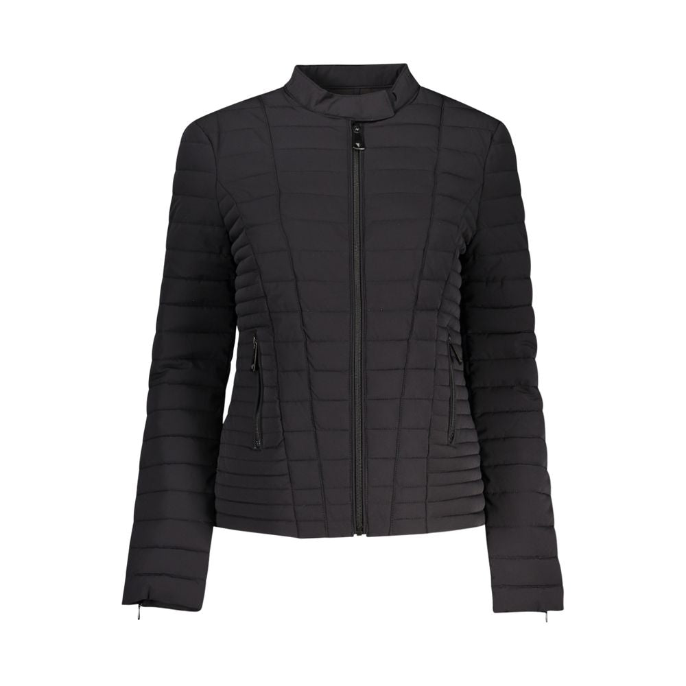 Guess Jeans Schwarze Damenjacke aus Polyurethan