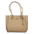 Guess Jeans Beige Polyethylen Frauen Handtasche