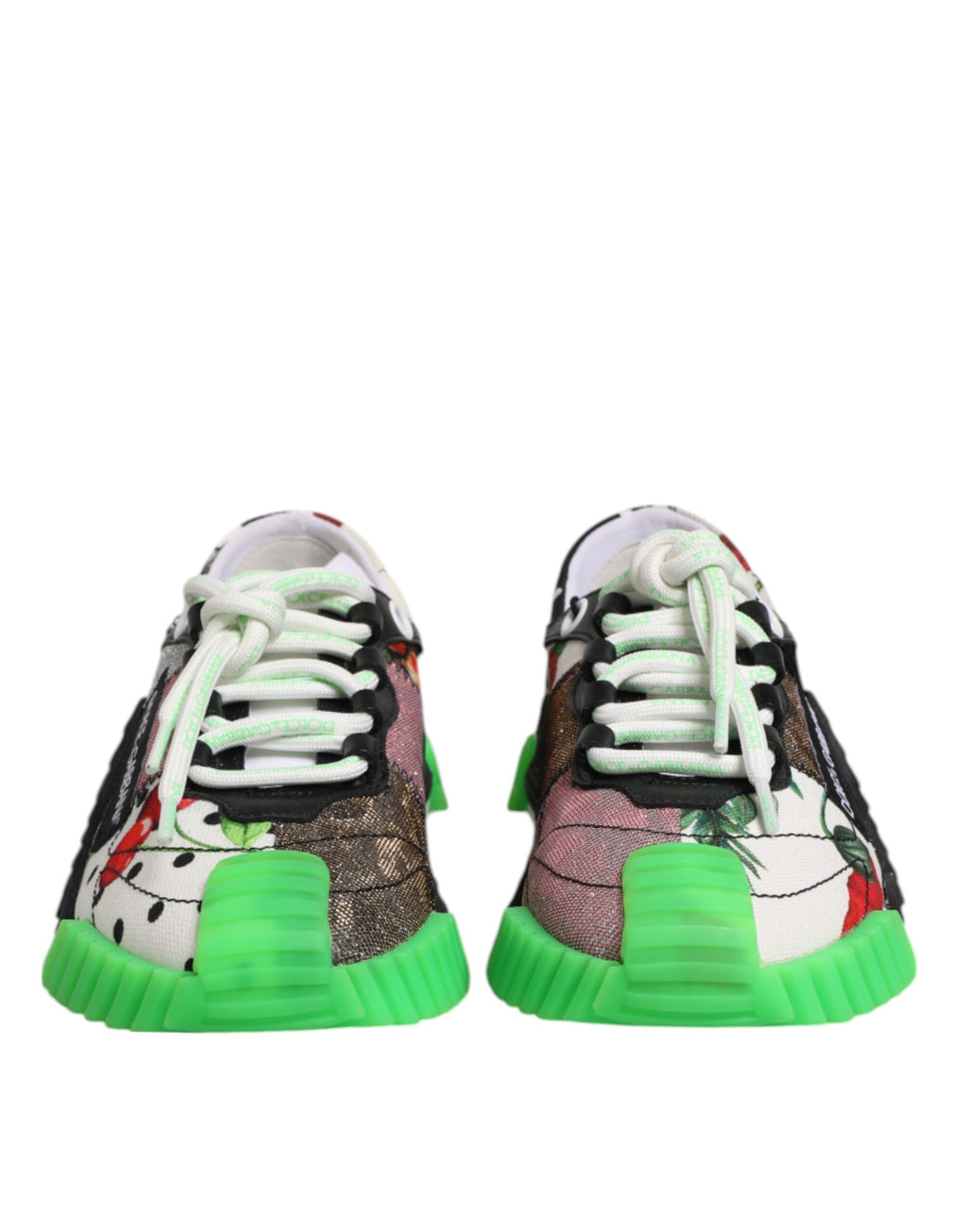 Dolce & Gabbana Multicolored DG Logo Leopard Cherry Sneaker Shoes