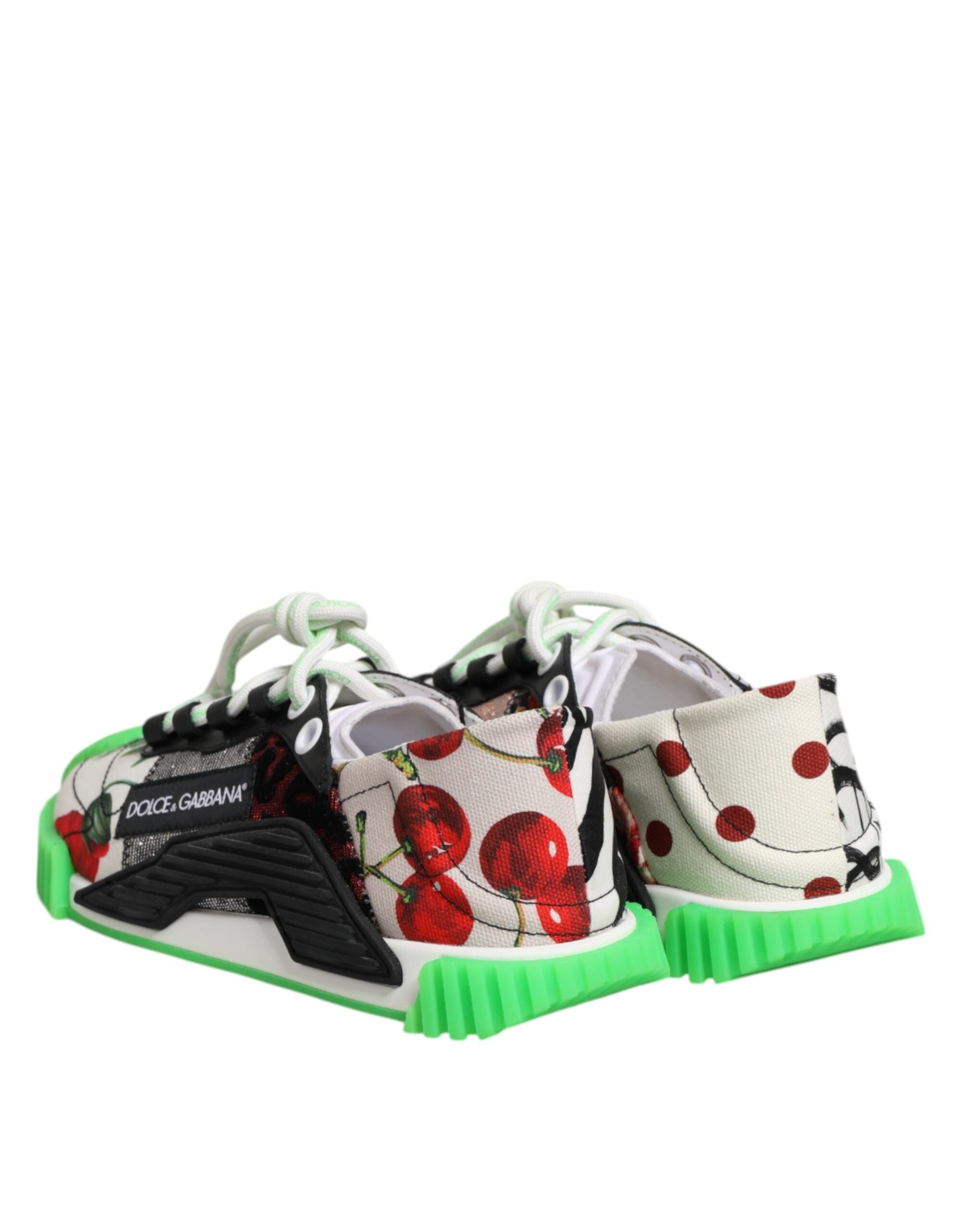 Dolce & Gabbana Multicolored DG Logo Leopard Cherry Sneaker Shoes