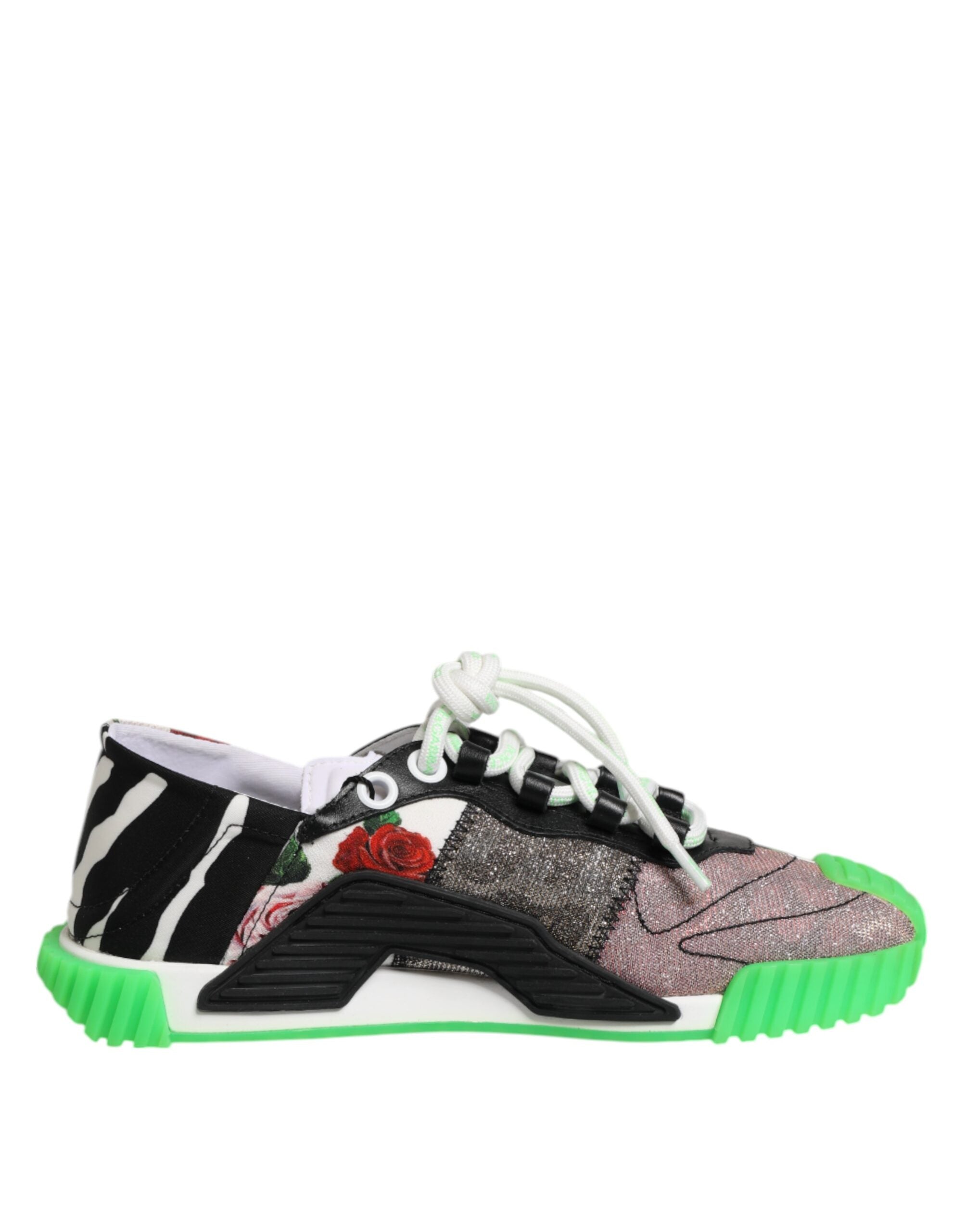 Dolce & Gabbana Multicolored DG Logo Leopard Cherry Sneaker Shoes