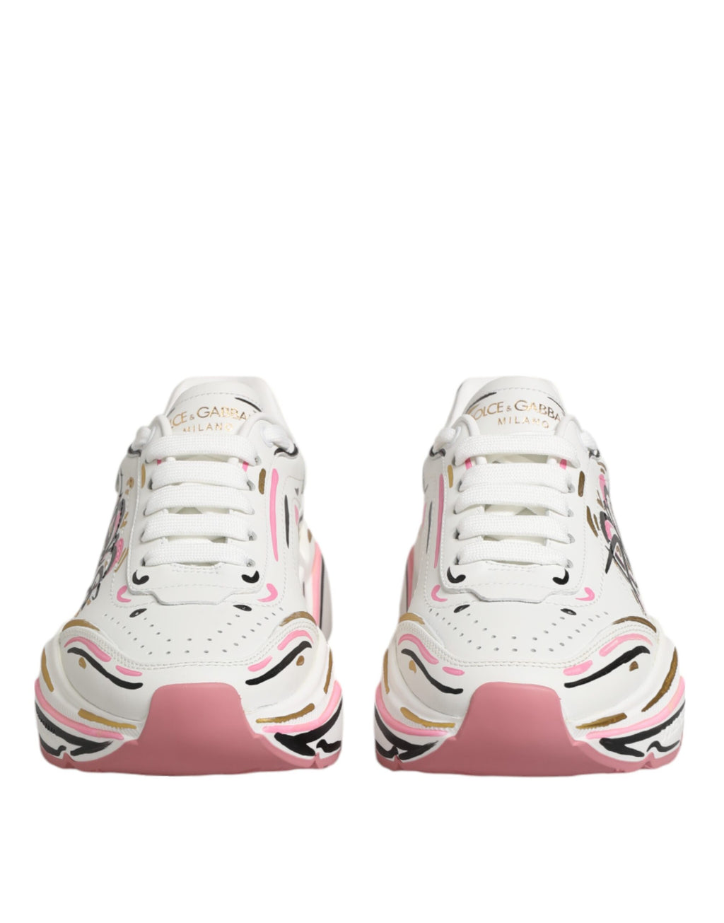 Dolce & Gabbana Multicolor Hand-Painted DAYMASTER Sneakers Shoes