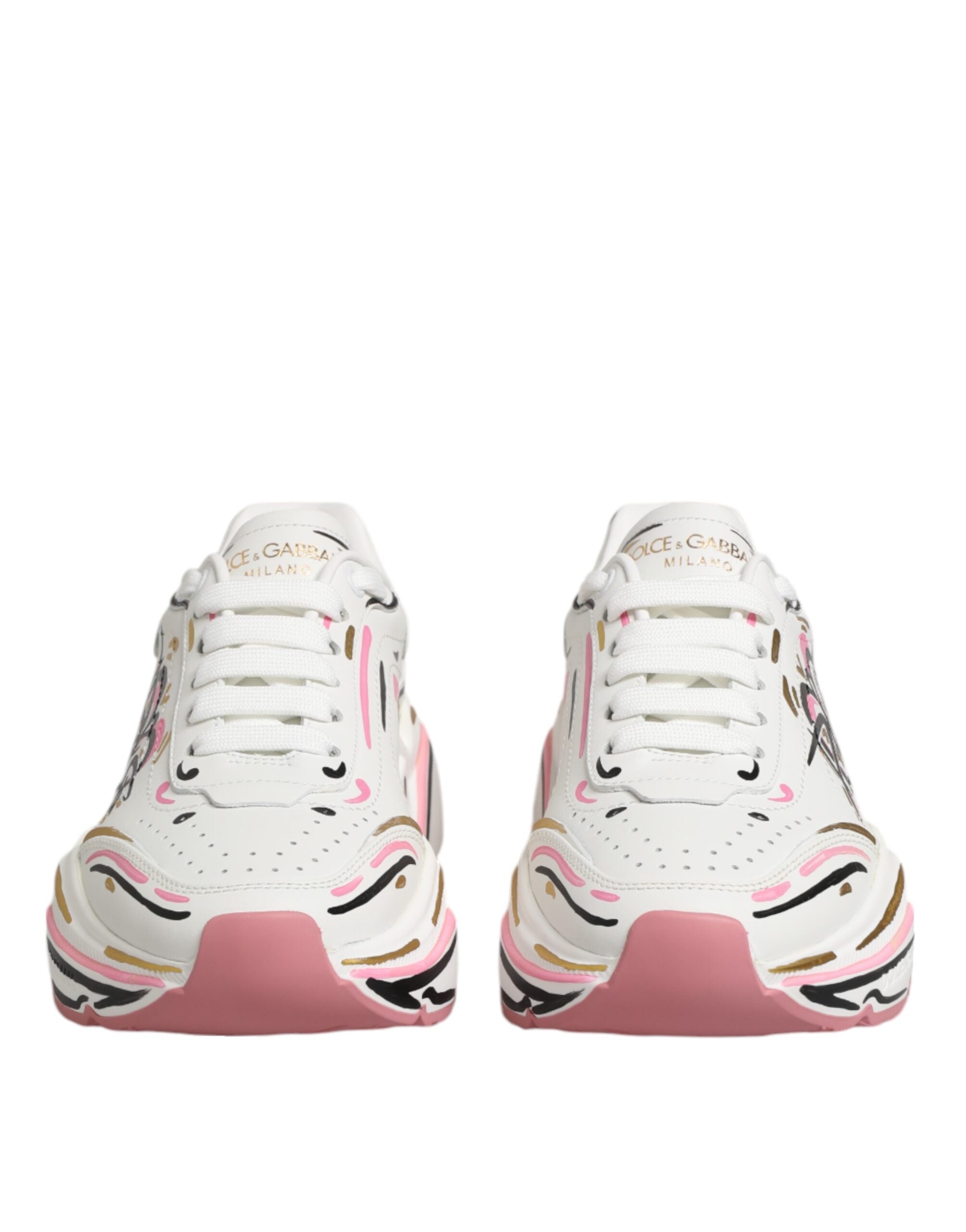 Dolce & Gabbana Multicolor Hand-Painted DAYMASTER Sneakers Shoes